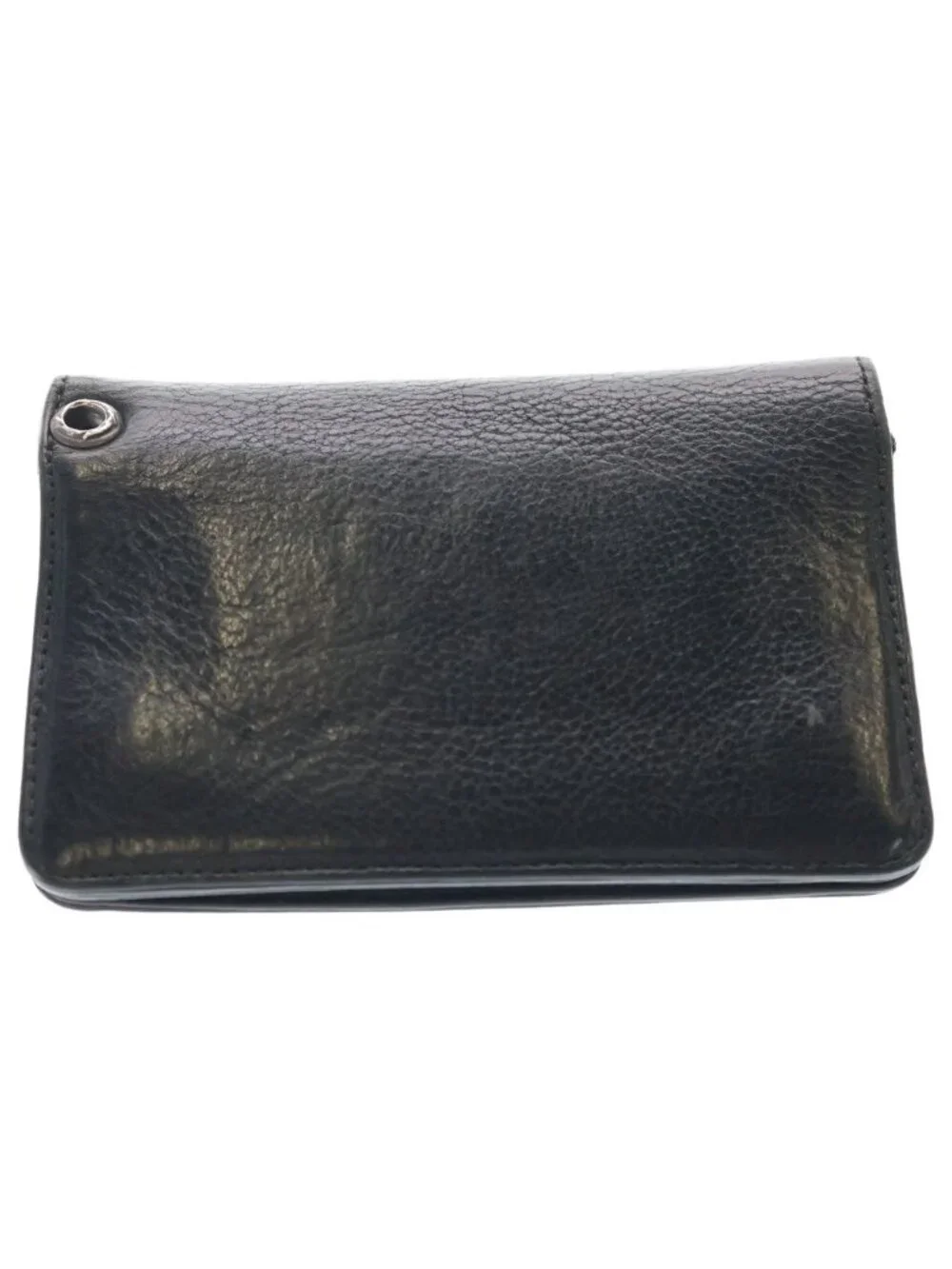 Chrome Hearts Cross Ball Button Leather Wallet Black